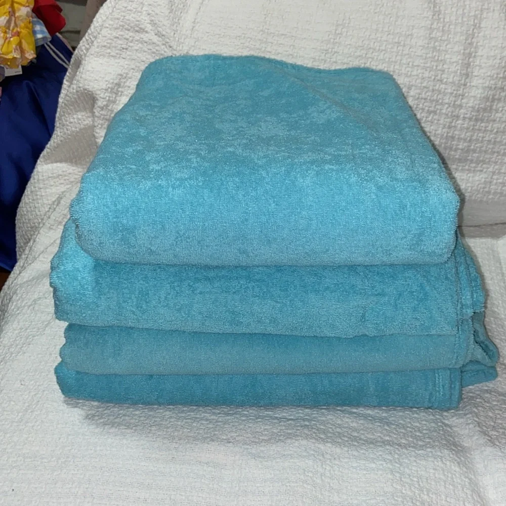 linum home textiles standard size chaise lounge COVER, set of 2 aqua